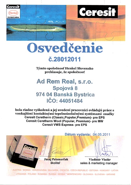 certifikát